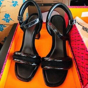 Tory Burch Puffed Up Black Sandals